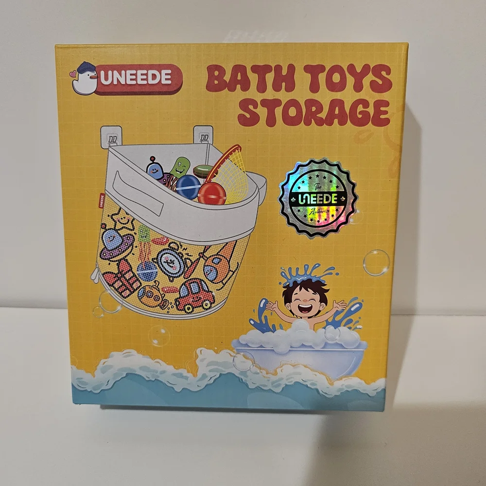 UNEEDE White Bath Toy Organizer